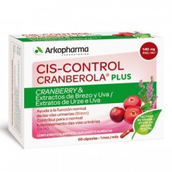 Arkopharma Cranberola Cis-Control PLUS, Cistitis, 60 Cápsulas.