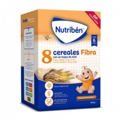 Nutriben Papilla 8 Cereales con miel +6 meses, Envase 600 g.